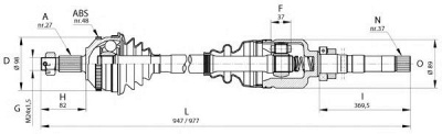 OPEN PARTS drs605300 -  Приводной вал